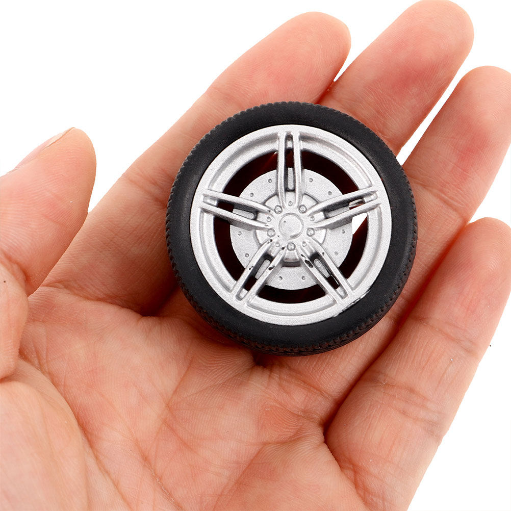 Science Toys - 4Pcs Rubber Wheels Stable DIY Car