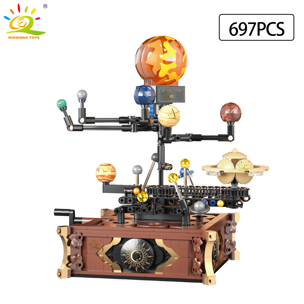 HUIQIBAO MOC Space Solar syste - Solar System Orrery のレビューと価格