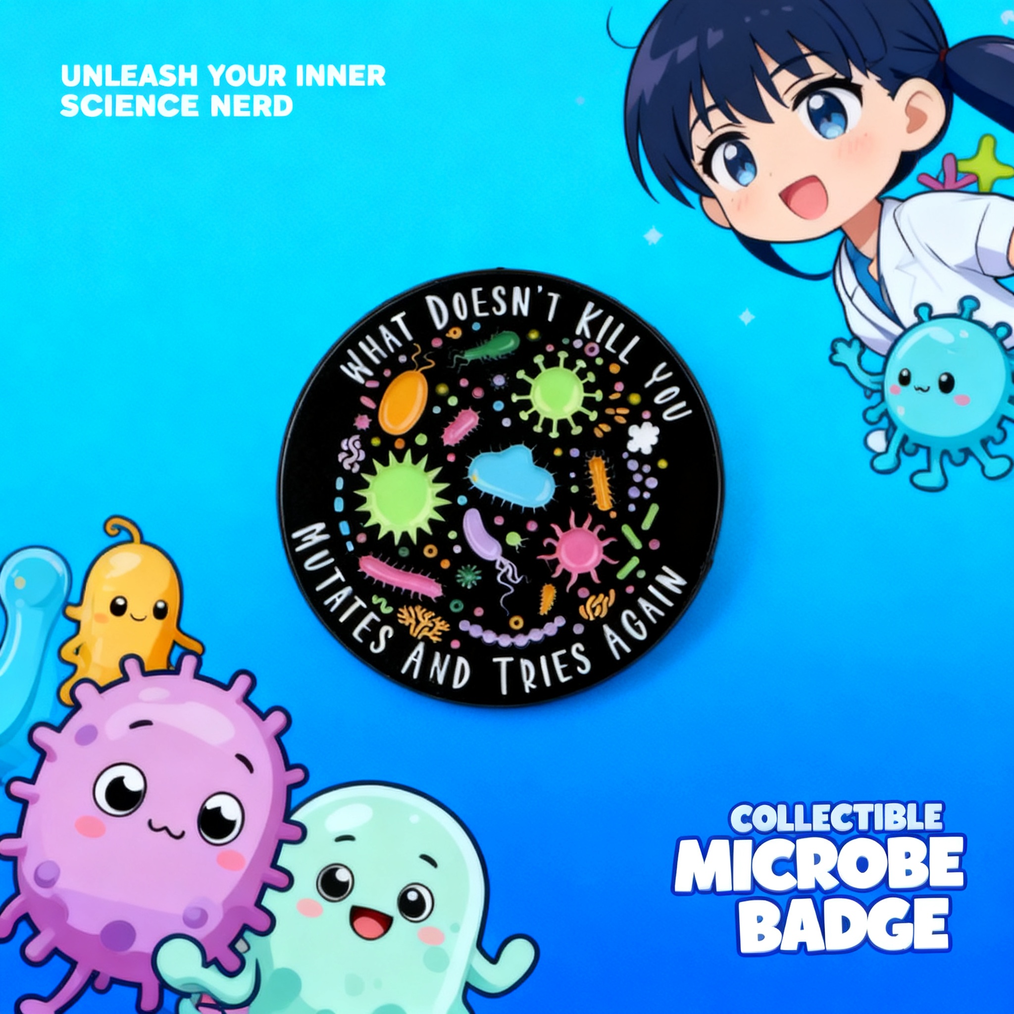 Bacterial Enamel Pin Nurse Doc - Science Toys のレビューと価格