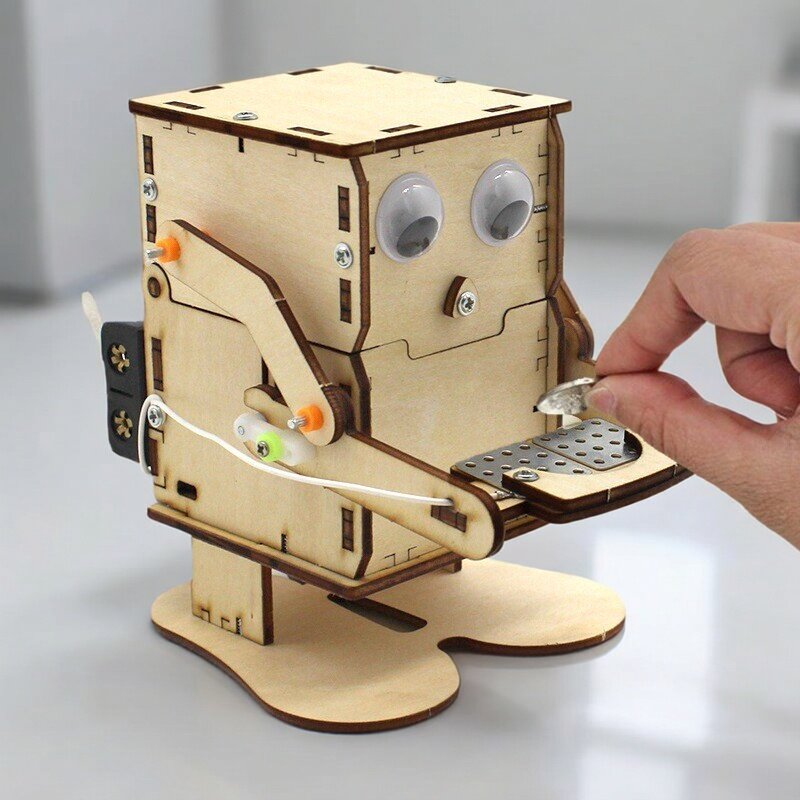 Wooden Assemble DIY Robot Eati - Science Project Robot のレビューと価格