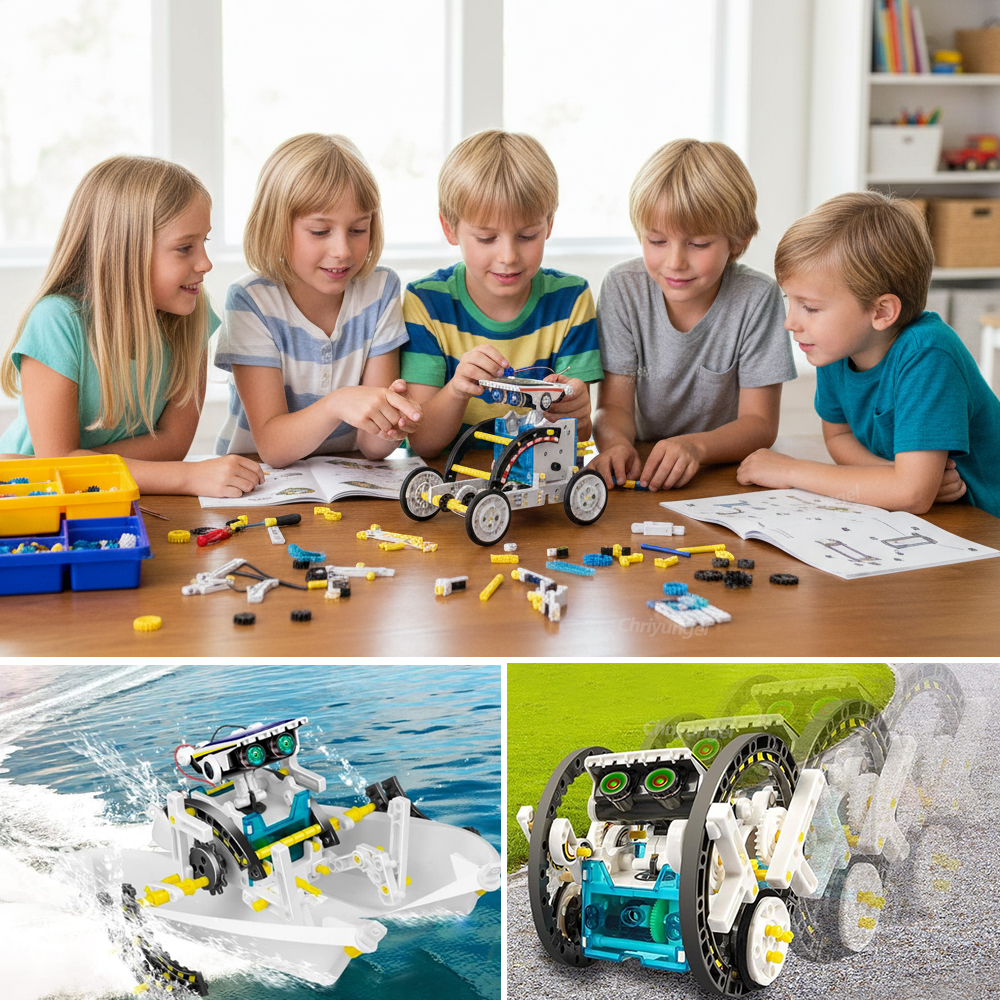 13-in-1 Solar Robot Kits DIY B - Science Project Robot のレビューと価格
