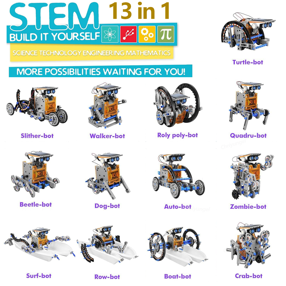 13-in-1 Solar Robot Kits DIY B - Science Project Robot のレビューと価格
