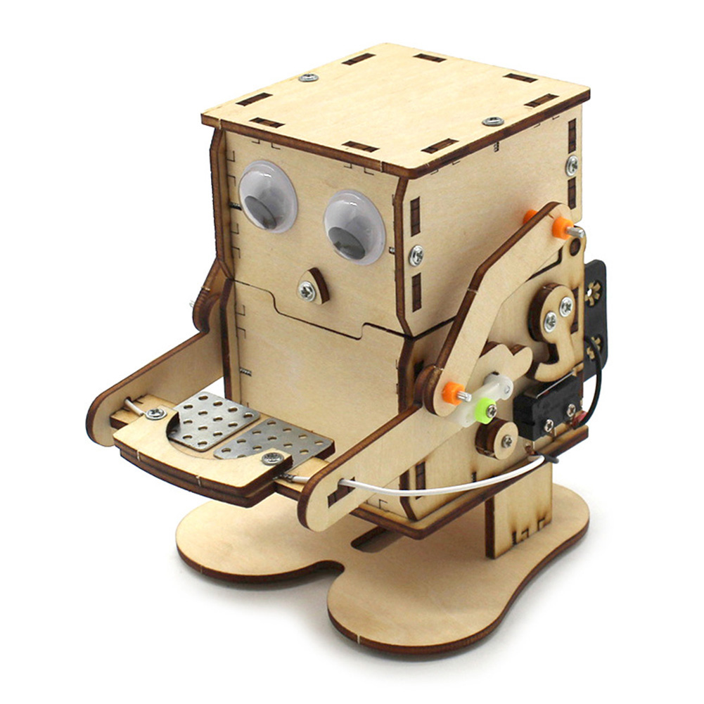 Robot Eating Coin Wood DIY Mod - Science Project Robot のレビューと価格