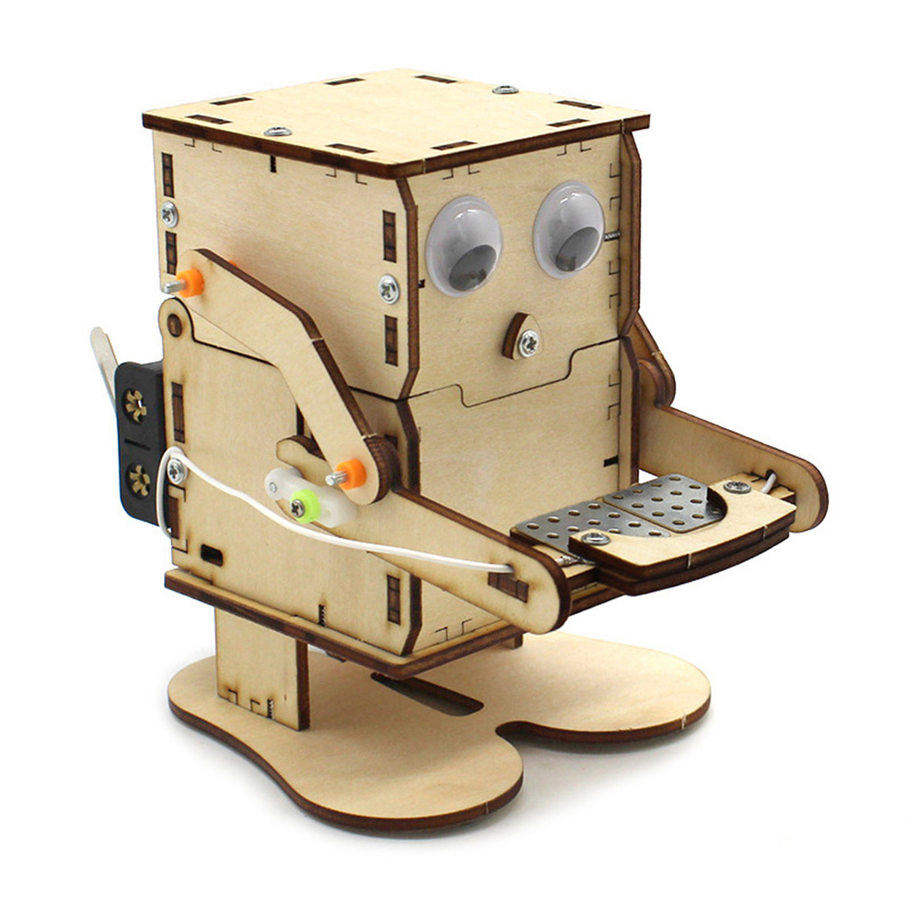 Robot Eating Coin Wood DIY Mod - Science Project Robot のレビューと価格